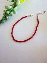 Load image into Gallery viewer, Antique Mediterranean Coral Anklet