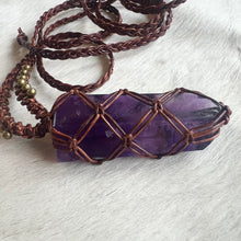 Load image into Gallery viewer, amethyst talisman (brown)