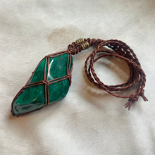 Load image into Gallery viewer, XL malachite talisman