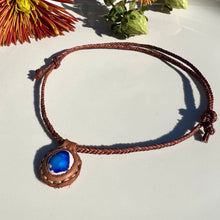 Load image into Gallery viewer, opal rope necklace (brown/blue)