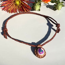 Load image into Gallery viewer, opal rope necklace (brown/purple)