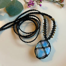 Load image into Gallery viewer, opalite talisman (black)