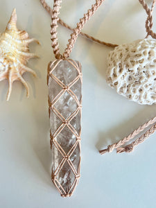 Smoky Quartz Leather Talisman