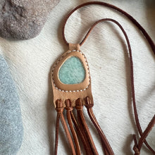 Load image into Gallery viewer, Amazonite Horizon Necklace - Tan Tassels