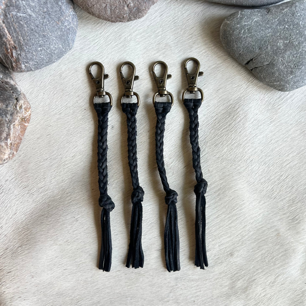 Leather Key Chain - Black