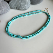 Load image into Gallery viewer, Wrap Necklace - Turquoise Heishi - aka “Double Sedona”
