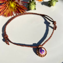 Load image into Gallery viewer, opal rope necklace (brown/purple)