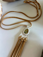 Load image into Gallery viewer, Hubei Turquoise Horizon Necklace (White Tassels)