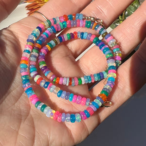 rainbow opal necklace