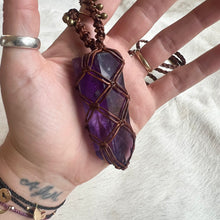 Load image into Gallery viewer, amethyst talisman (brown)