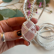 Load image into Gallery viewer, rose quartz talisman (pearl)