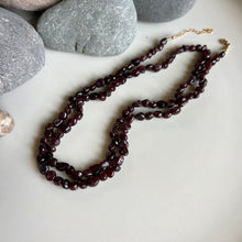 Load image into Gallery viewer, Wrap Necklace - Garnet Pebble