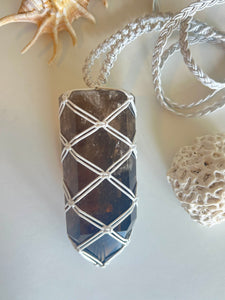 XL Smoky Quartz Leather Talisman