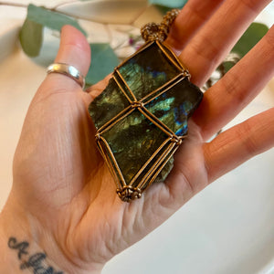 raw labradorite talisman