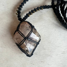 Load image into Gallery viewer, amphibole quartz talisman (black)