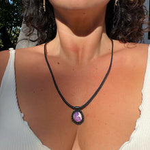 Load image into Gallery viewer, opal rope necklace (black/purple