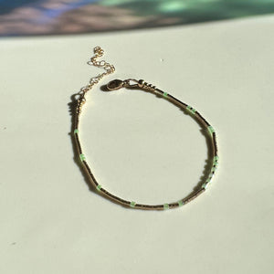 liquid gold bracelet (green)