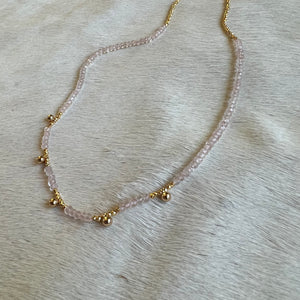 sol necklace (rose quartz)