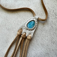 Load image into Gallery viewer, larimar horizon necklace (ivory)