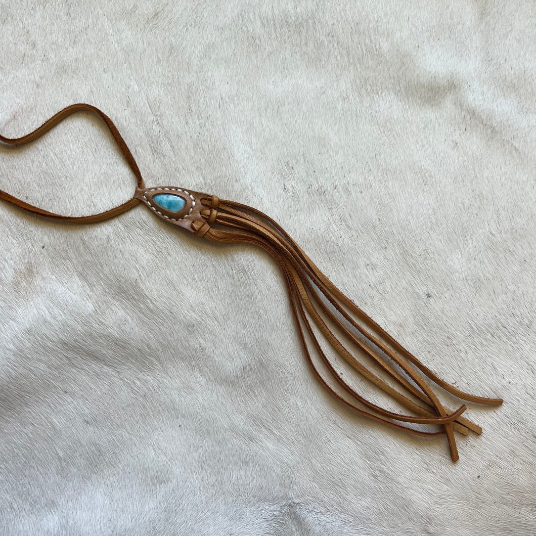 larimar horizon necklace (tan)