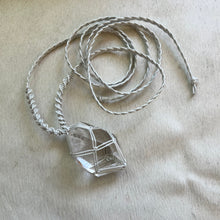 Load image into Gallery viewer, clear quartz with inclusions talisman (pearl)