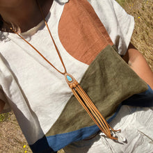 Load image into Gallery viewer, larimar horizon necklace (tan)