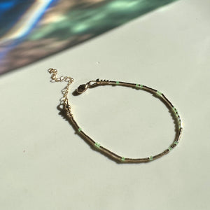 liquid gold bracelet (green)