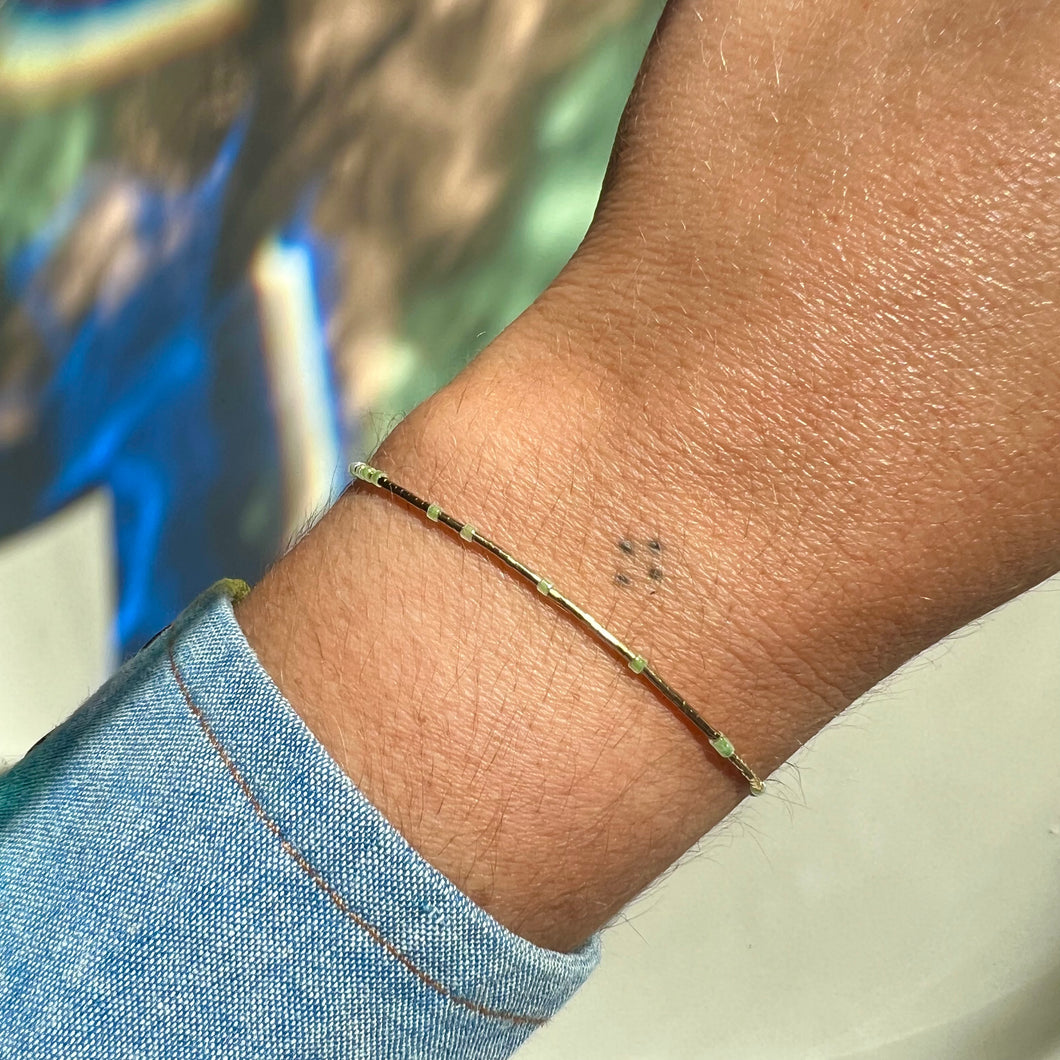 liquid gold bracelet (green)