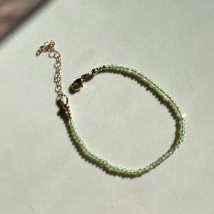 peridot gemstone bracelet