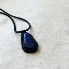 Load image into Gallery viewer, lapis funky horizon necklace