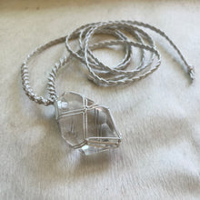 Load image into Gallery viewer, clear quartz with inclusions talisman (pearl)