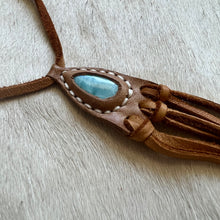 Load image into Gallery viewer, larimar horizon necklace (tan)