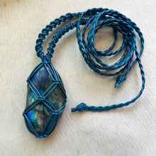 Load image into Gallery viewer, labradorite talisman (turquoise)