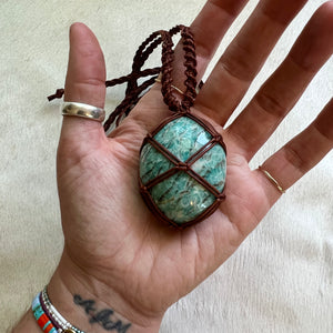 amazonite talisman (brown)