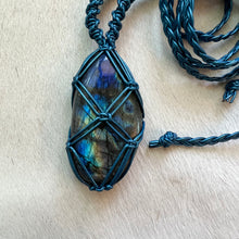 Load image into Gallery viewer, labradorite talisman (turquoise)