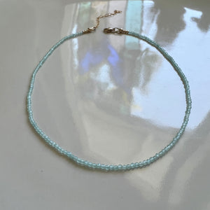 aquamarine gemstone choker