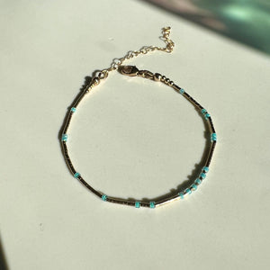 liquid gold bracelet (blue)