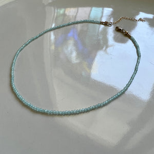 aquamarine gemstone choker