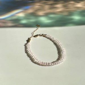 rose quartz gemstone bracelet