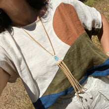 Load image into Gallery viewer, larimar horizon necklace (ivory)