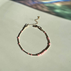 liquid gold bracelet (pink)
