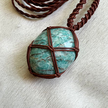 Load image into Gallery viewer, amazonite talisman (brown)