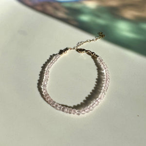 rose quartz gemstone bracelet