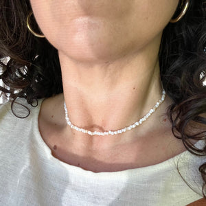 white shell choker