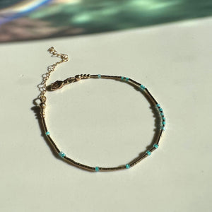 liquid gold bracelet (blue)