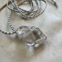 Load image into Gallery viewer, clear quartz with inclusions talisman (pearl)