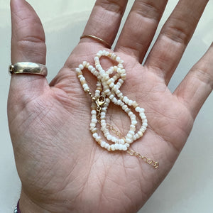 white shell choker