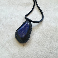 Load image into Gallery viewer, lapis funky horizon necklace