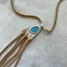 Load image into Gallery viewer, larimar horizon necklace (ivory)