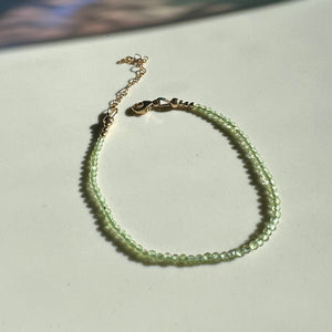 peridot gemstone bracelet